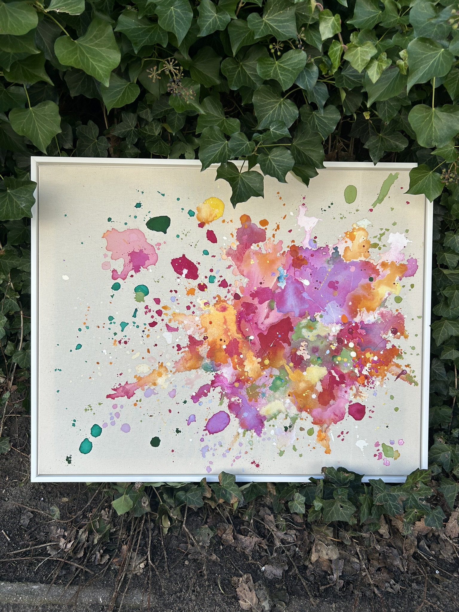 Schöner Tag, 2025, Acryl auf roher Baumwollleinwand, Ansicht 3